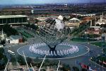 Unisphere, Flushing Meadows, Corona Park, Queens borough, Earth, Globe, New York Worlds Fair, 1964, 1960s, PFWV01P12_13B