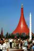 Ethiopia Pavilion, Ethiopian, Cone-shaped, red roof, Montreal Expo, Expo-67, Canada, 1960s, PFWV02P03_19B