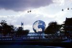Unisphere, Flushing Meadows, Corona Park, Queens borough, Earth, Globe, New York Worlds Fair, 1964, 1960s, PFWV03P02_14