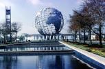 Unisphere, reflecting pools, Earth, Globe, New York Worlds Fair, 1964, 1960s, PFWV03P07_18