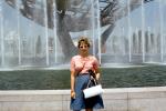 Woman, Water Fountain, aquatics, Unisphere, New York Worlds Fair, 1964, 1960s, PFWV03P10_12
