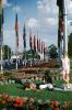 Flagpoles, garden, flowers, New York World's Fair, 1964, PFWV03P14_19