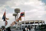New York State Pavilion, flags
