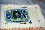 Harry Potter Happy Birthday Cake, frosting, glasses, broom, bird, lighting, PHBV03P05_04