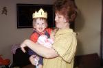crown, smiles, arm, girl, one year old, Woman, Happy, cute, May 1966, 1960s, PHBV03P05_15