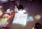 present, doll, girls, balloons, Keri Second Birthday, May 1967, 1960s, PHBV03P05_18