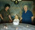 Grandma, Grandmother, Grandaughter, Cake, February 1962, 1960s, PHBV03P06_11