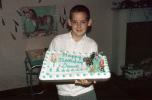 Boy, Eight Years Old, Cake, Pin the Tail on the Donkey, Donkey, June 1968, 1960s
