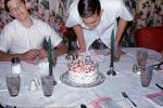 Boys, Teens, Cake, Table, Candles, 1960s, PHBV03P09_10