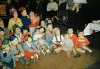 Kids Watching a show, girls, boys, toddlers, 1950s, PHBV03P11_14