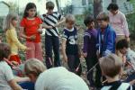 Roasting Hot Dogs, BBQ, Barbecue, Boys, Girls, March 1975, 1970s, PHBV03P13_08B