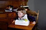 Three Year Old, Birthday Boy, Candles, cake, car, 1950s