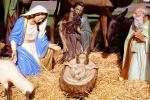 Nativity Scene, manger, Baby Jesus, crib, lamb, Mother Mary, hay, Three Wisemen, PHCV02P08_04