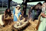 Nativity Scene, manger, Baby Jesus, crib, lamb, Mother Mary, camels, hay, Three Wisemen, PHCV02P08_11
