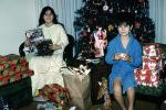 boy, girl, presents, tree, robe, Decorations, Ornaments, Christmas Tree decorated