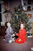 boy, girl, Presents, Decorations, Ornaments, Tree, 1940s