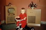 Girl on a Tricycle, Television, stereo speaker, Living Room, 1950s, PHCV02P14_01
