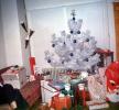 ribbons, flocked Tree, Decorations, Ornaments, Presents, metal tree, 1970s, PHCV03P10_17