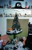 Fireplace, Small Tree, Table, Clock, Mantle, presents, Decorations, Ornaments, 1980s, PHCV03P12_12