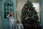 Space Cadets, Astronauts, Tree, Costume, Salute, Attention, presents, Decorations, Ornaments, 1960s, PHCV03P13_14