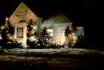 snowy lights, cozy, bucolic, home, house, snow
