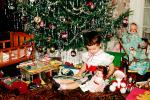 Girl, Doll, crib, jeep, Tree, Presents, Gifts, Decorations, Ornaments, 1940s, PHCV04P07_03