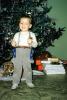 laughing boy, suspenders, pants, Tree, Presents, Gifts, Decorations, Ornaments, 1950s