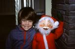 Boy With Santa Claus Doll, Smiles, PHCV05P04_12