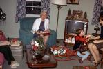 Grandmother, Television, girl, sled, Manger Scene, table, 1950s