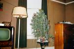 Television, decorated tree, lamp, radio, 1950s, PHCV05P05_10