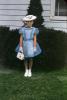 Blue Dress, Hat, Girl, Female, Feminine, Dressed, Formal, Purse, cute, formal attire, 1950s, PHEV01P02_16