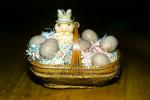 Easter Rabbit, Eggs, Basket, 1950s