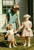 Girls, Dress, Sisters, April 1956, 1950s