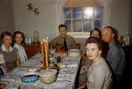 Dinner setting, Family, Gathering,  April 1959, 1950s, PHEV01P09_09