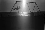 Swing Set, Beach, Pacific Ocean, Pacific Palisades, 1970s, PLGPCD0651_018