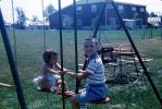 Swings, Backyard, July 1964, 1960s, PLGV01P02_12