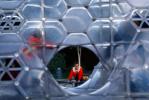 Child in a Curved Space Diamond Structure, Biomorphic Shape, SF Zoo, 22 February 1982