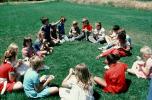 Icecream Social, Children, Eating Ice Cream, Circle, Lawn, PLGV01P09_17