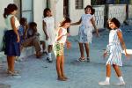 Girls, Playing, Fun, Smiles, Isla Mujeres, Mexico, PLGV01P14_04B