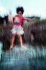 Laughing girl, jump, jumping, Motion Bllur, PLGV02P06_01