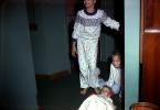 girl, jammies, pajama, 1950s
