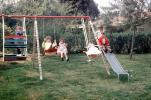 Swing, slide, backyard, lawn, PLGV03P05_17