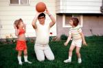 basketball, backyard, 1960s