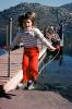 Jump Rope, Dock, Lake, Pier, Skipping Rope, Girl, 1950s, PLGV03P09_08