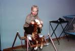 Rocking Horse, Boy, smiles, fun, 1950s, PLGV03P09_09
