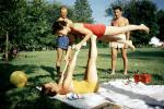 women, swimsuits, aio, man, woman, legs, arms, 1950s