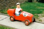 Boy, Driving, Pedal Car, Race Car, 1950s, PLGV03P14_08B