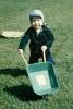Boy with Wheelbarrow, jacket, hat, cute, Akron, June 1959, 1950s