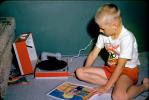 Preteen Boy With Record Player, Storybook Record, Book, 1950s, PLGV04P06_12