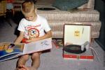 Preteen Boy With Record Player, Storybook, Book, 1950s